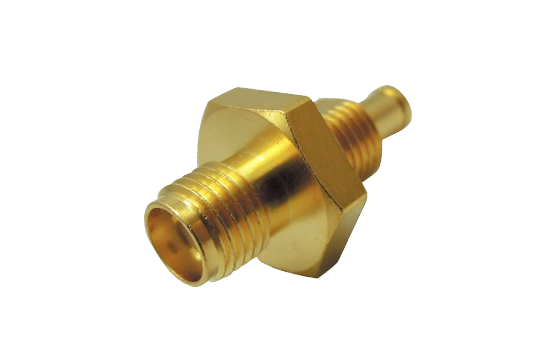 SMA ST. JACK CONNECTOR BULKHEAD CRIMP FOR 1.32mm CABLE