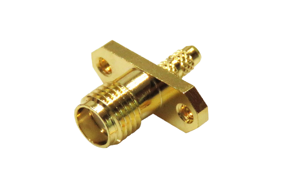 SMA ST. JACK CONNECTOR 2 HOLE FLANGE MOUNT CRIMP FOR RG-316/RG-174/RG-188/LMR-100/1.5D-2V CABLE