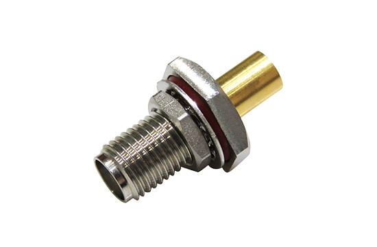 SMA ST. JACK CONNECTOR BULKHEAD FOR .141 SEMI RIGID CABLE