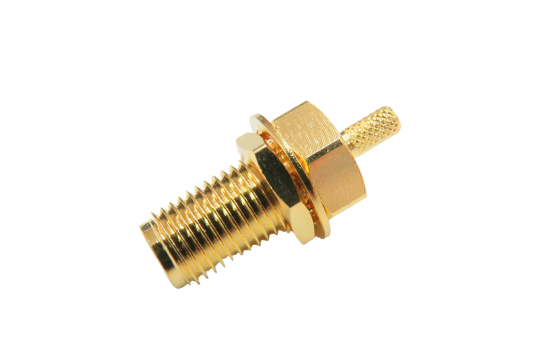 SMA ST. JACK CONNECTOR BULKHEAD CRIMP FOR RG-316/RG-174/RG-188/LMR-100/1.5D-2V CABLE