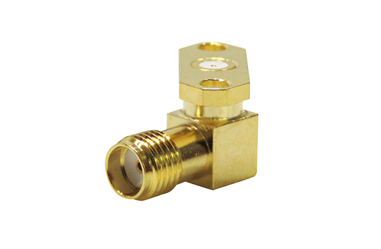 SMA R/A JACK CONNECTOR FIELD REPLACEABLE 2-HOLE FLANGE(ACCEPTS Ø.011/.016 PIN)