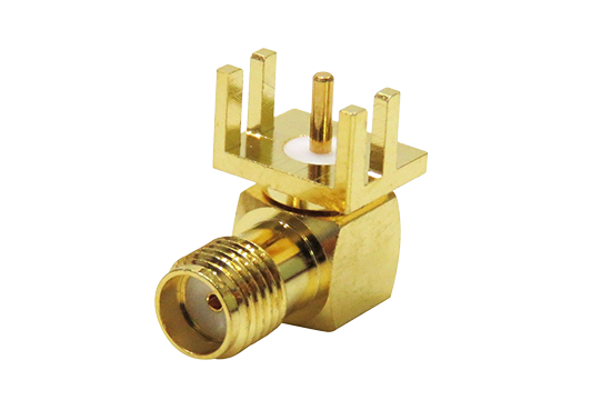 SMA R/A JACK CONNECTOR PCB EDGE LAUNCH FOR .050 POST CONTACT
