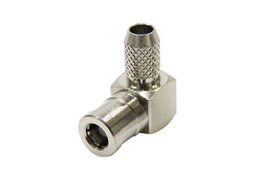 SMB R/A PLUG CONNECTOR CRIMP FOR 3D-2V CABLE