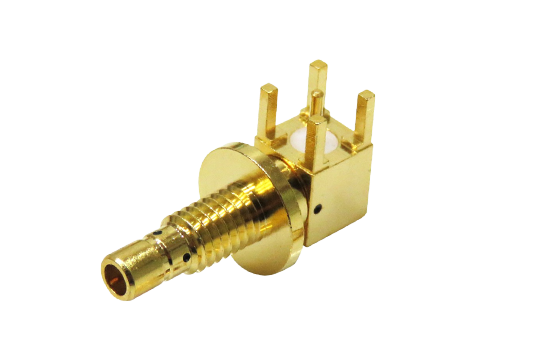 SMB ST. JACK CONNECTOR BULKHEAD PCB THRU HOLE MOUNT