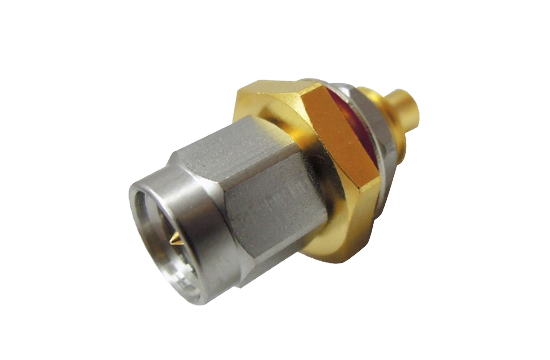 SMA ST. Plug Front Mount B/H Type (for ∅.086 Semi-Rigid Cable) Captivated Contact