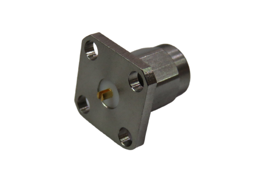 SMA ST. PLUG CONNECTOR 4 HOLE FLANGE MOUNT SLOTTED CONTACT