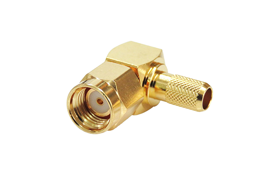 RPSMA R/A PLUG CONNECTOR CRIMP FOR RG- 142 CABLE