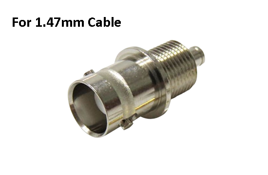 BNC ST. JACK CONNECTOR BULKHEAD CRIMP FOR 1.47mm CABLE