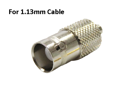BNC ST. JACK CONNECTOR BULKHEAD CRIMP FOR 1.13mm CABLE