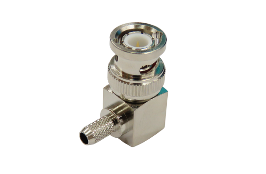 BNC R/A PLUG CONNECTOR CRIMP FOR 3D-2W CABLE