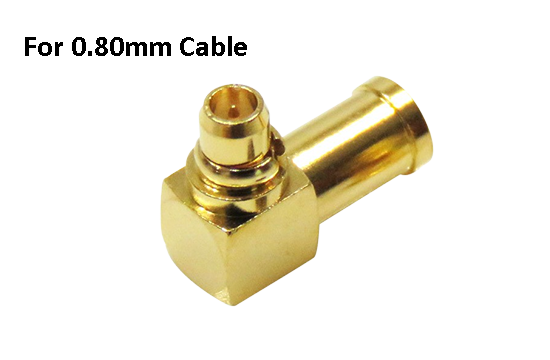 MMCX R/A PLUG CONNECTOR CRIMP FOR 0.80mm CABLE