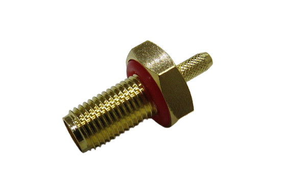 RPSMA ST. JACK CONNECTOR BULKHEAD CRIMP FOR 1.5D-HQSUPER CABLE