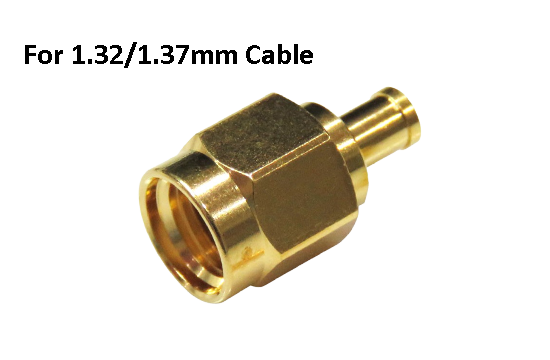 RPSMA ST. PLUG CONNECTOR CRIMP FOR 1.32/1.37mm CABLE