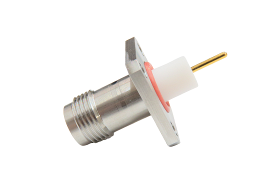 TNC ST. JACK CONNECTOR 4 HOLE FLANGE MOUNT FOR ø.051  POST CONTACT