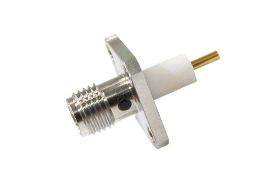 SMA ST. JACK CONNECTOR 4 HOLE FLANGE MOUNT FOR Ø.050 POST CONTACT