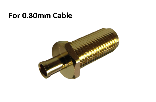 SMA BULKHEAD JACK CONNECTOR FOR 0.80mm CABLE