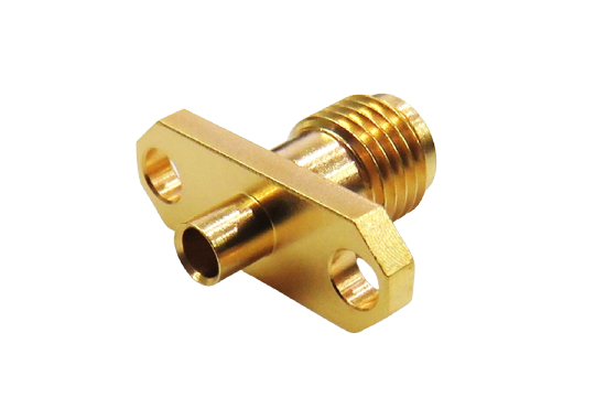 SMA ST. JACK CONNECTOR 2 HOLE FLANGE MOUNT SOLDER FOR .085 CABLE