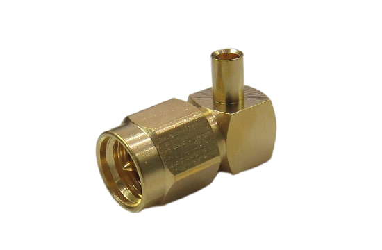 SMA R/A PLUG CONNECTOR CRIMP FOR .086/.085 SEMI CABLE