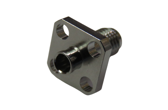 SSMA ST. JACK CONNECTOR 4 HOLE FLANGE MOUNT SOLDER FOR 0.81mm CABLE