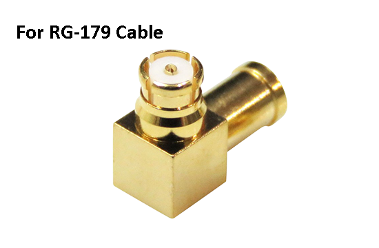 SMP R/A JACK CONNECTOR CRIMP FOR RG-179 CABLE