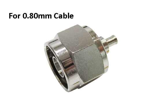 N ST. PLUG CONNECTOR CRIMP FOR 0.8mm CABLE