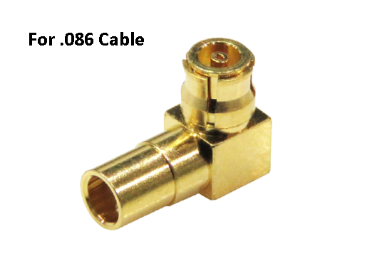 SMP R/A JACK CONNECTOR SOLDER FOR .086 /.085 SEMI RIGID CABLE