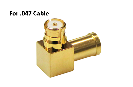 SMP R/A  JACK CONNECTOR SOLDER  FOR .047 SEMI RIGID CABLE