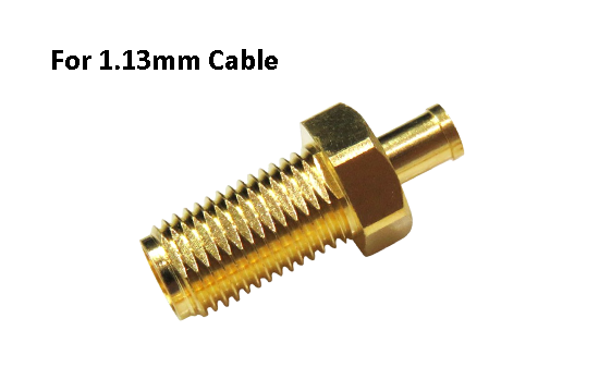 RPSMA ST. JACK CONNECTOR BULKHEAD CRIMP FOR 1.13mm CABLE