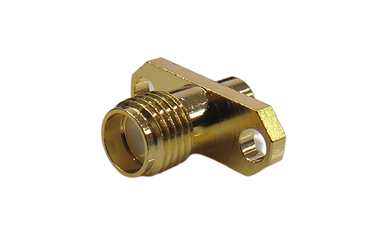 SMA母頭兩孔法蘭連接器適用 .141''電纜線