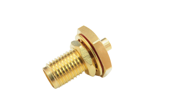 SMA ST. JACK CONNECTOR BULKHEAD SOLDER FOR .086 /.085 SEMI RIGID CABLE