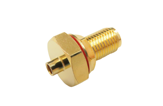 SMA ST. JACK CONNECTOR BULKHEAD SOLDER FOR .086/.085 SEMI RIGID CABLE