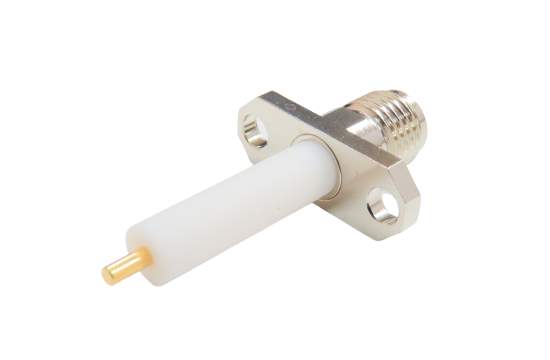 SMA ST. JACK CONNECTOR 2 HOLE FLANGE MOUNT FOR ∅.050 EXPOSED TEFLON