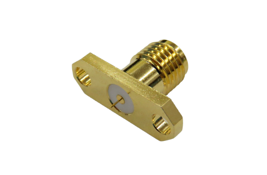 SMA ST. JACK CONNECTOR 2 HOLE FLANGE MOUNT FOR ∅.010 POST CONTACT