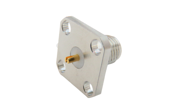 SMA ST. JACK CONNECTOR 4 HOLE FLANGE MOUNT FOR SLOTTED CONTACT