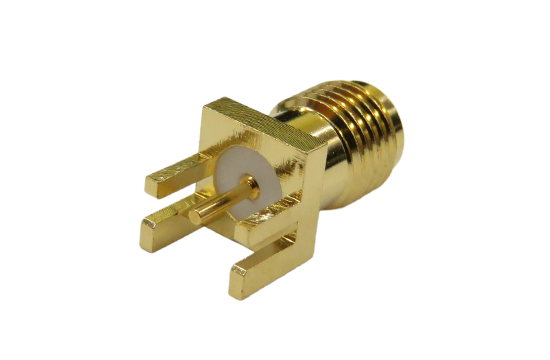 SMA ST. JACK CONNECTOR PCB END LAUNCH FOR  ø.030  POST CONTACT