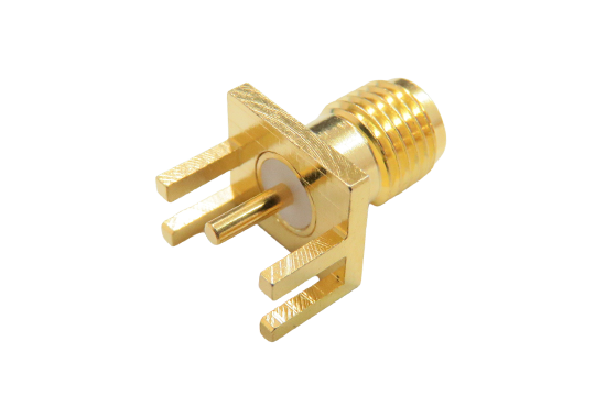 SMA ST. JACK CONNECTOR PCB END LAUNCH FOR  ø.050  POST CONTACT