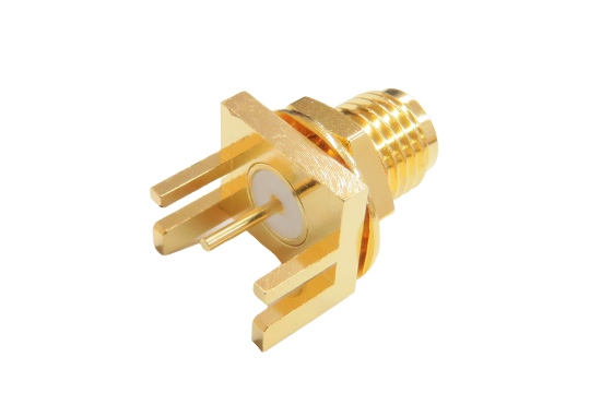 SMA ST. JACK CONNECTOR PCB EDGE LAUNCH FOR .030 POST CONTACT