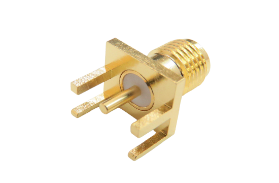 SMA ST. JACK CONNECTOR PCB END LAUNCH FOR ø.050  POST CONTACT