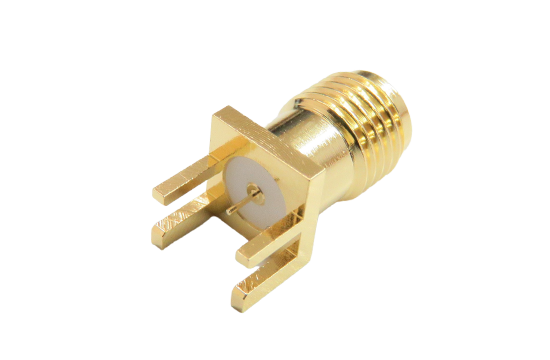 SMA ST. JACK CONNECTOR PCB END LAUNCH FOR ø.012  POST CONTACT