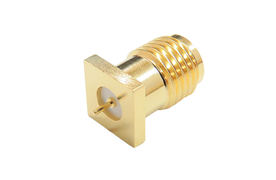SMA ST. JACK CONNECTOR PCB EDGE MOUNT FOR ∅.020 POST CONTACT(CPW/MICROSTRIP)