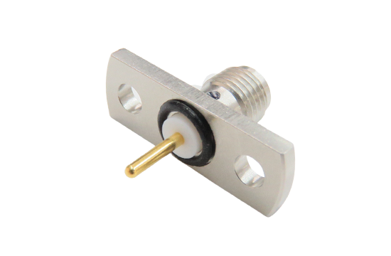 SMA ST. JACK CONNECTOR 2 HOLE FLANGE MOUNT FOR Ø.050 POST CONTACT