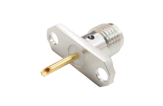 SMA ST. JACK CONNECTOR 2 HOLE FLANGE MOUNT FOR Ø.031 SOLDER POT CONTACT