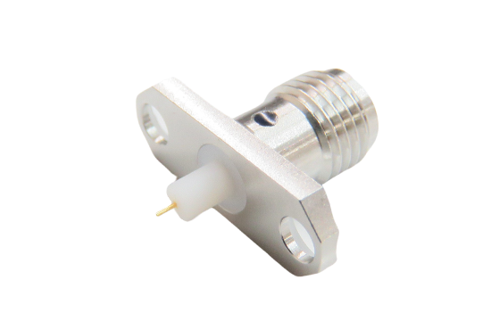 SMA ST. JACK CONNECTOR 2 HOLE FLANGE MOUNT FOR Ø.010 POST CONTACT
