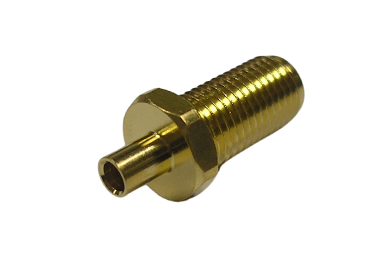 SMA ST. JACK CONNECTOR BULKHEAD CRIMP FOR .086/.085 SEMI RIGID CABLE