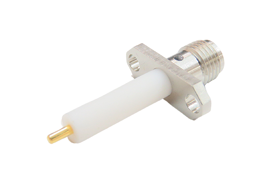 SMA ST. JACK CONNECTOR 2 HOLE FLANGE MOUNT FOR Ø.050 POST CONTACT