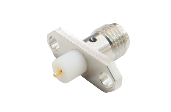 SMA ST. JACK CONNECTOR 2 HOLE FLANGE MOUNT FOR Ø.025 SOLDER POT CONTACT