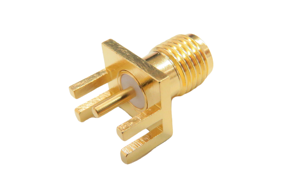 SMA ST. JACK CONNECTOR PCB END LAUNCH FOR  ø.050  POST CONTACT