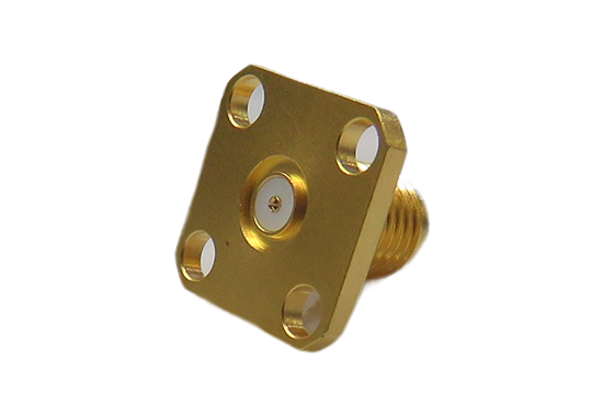 SMA ST. JACK CONNECTOR FIELD REPLACEABLE FLANGE 4 HOLE (ACCEPTS  Ø.020 PIN)
