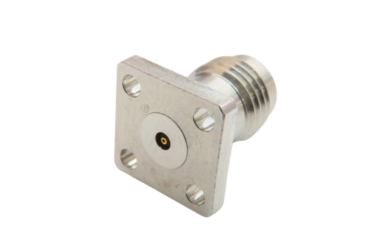 2.4mm ST. JACK CONNECTOR FIELD REPLACEABLE FLANGE 4 HOLE(ACCEPTS ∅.012 PIN)