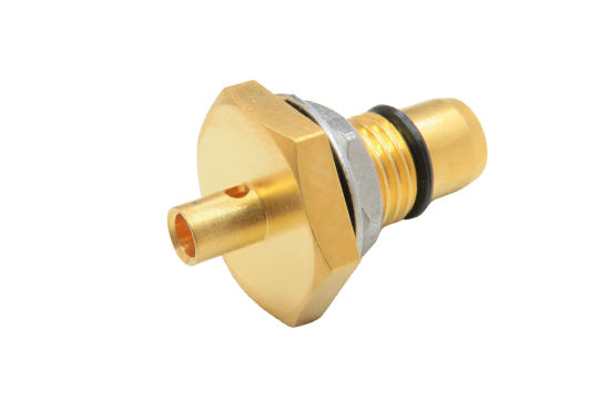 BMA ST. PLUG CONNECTOR BULKHEAD FOR .085/.086 SEMI RIGID CABLE